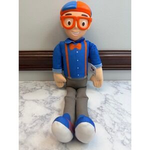 Blippi Jazwares Plush Doll 16 Inch Stuffed Toy Blue Orange Outfit 2019 Kideo